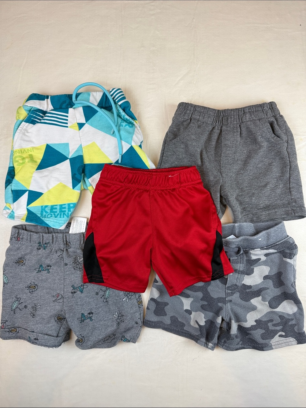 Kids Five Pack Pull On Elastic Waist Short Bundle Size 24 Months 2T